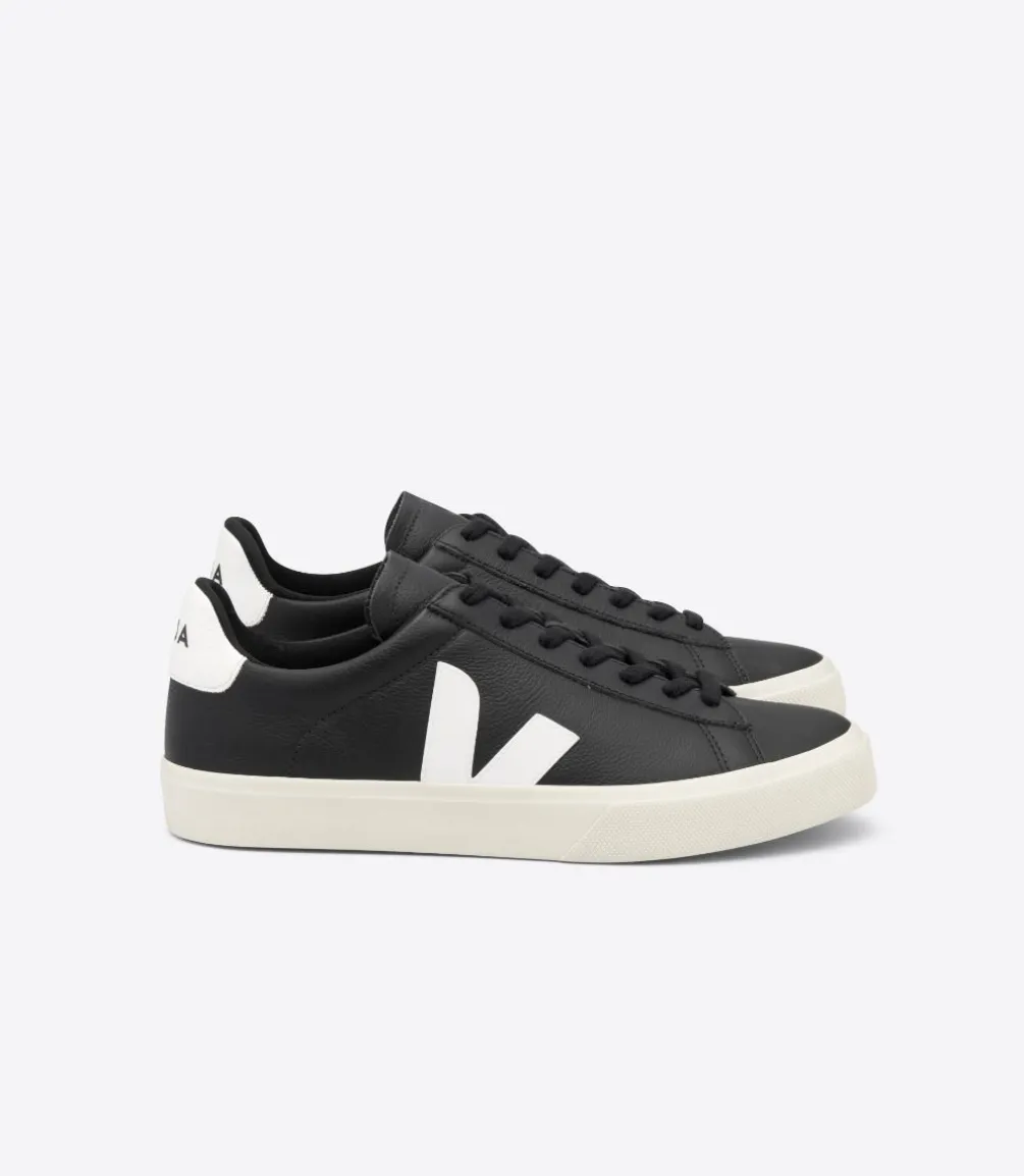 CAMPO LEATHER BLACK WHITE<VEJA Cheap