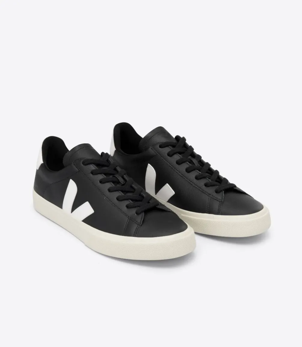 CAMPO LEATHER BLACK WHITE<VEJA Cheap