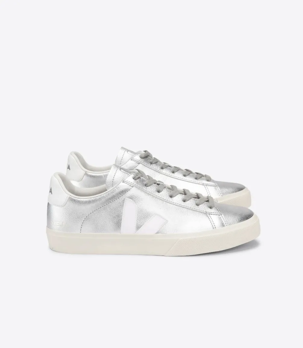 CAMPO LEATHER SILVER WHITE<VEJA Fashion