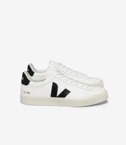 CAMPO LEATHER WHITE BLACK<VEJA Clearance