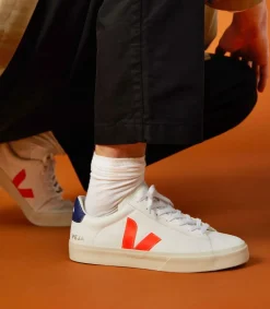 CAMPO LEATHER WHITE COBALT ORANGE FLUO<VEJA Outlet