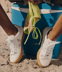 CAMPO LEATHER WHITE NATURAL NATURAL<VEJA Sale