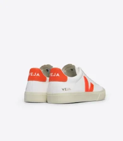 CAMPO LEATHER WHITE ORANGE FLUO<VEJA Clearance