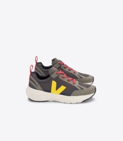 CANARY ELASTIC LACES ALVEOMESH GRAFITE TONIC<VEJA Best
