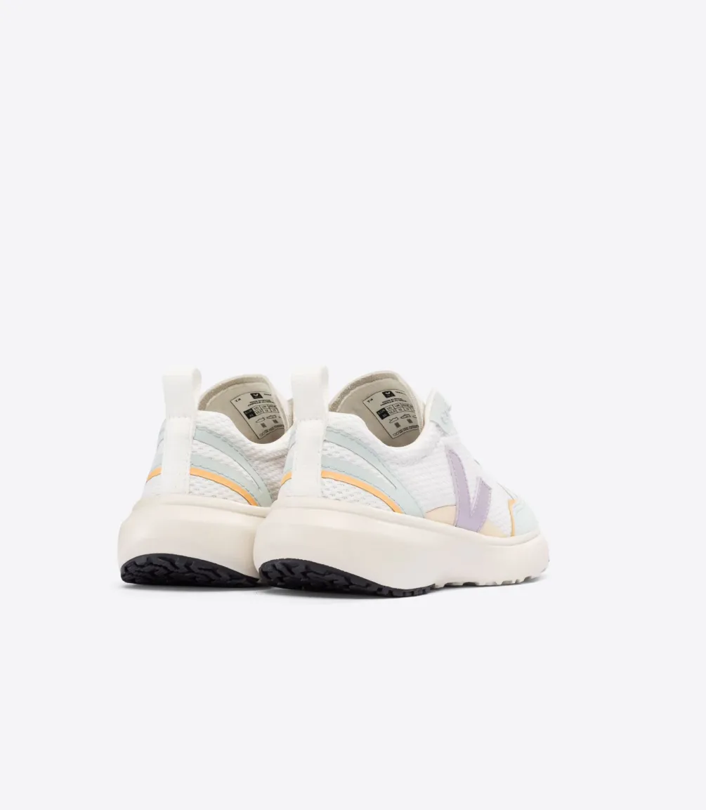 CANARY ELASTIC LACES ALVEOMESH WHITE PARME<VEJA Best