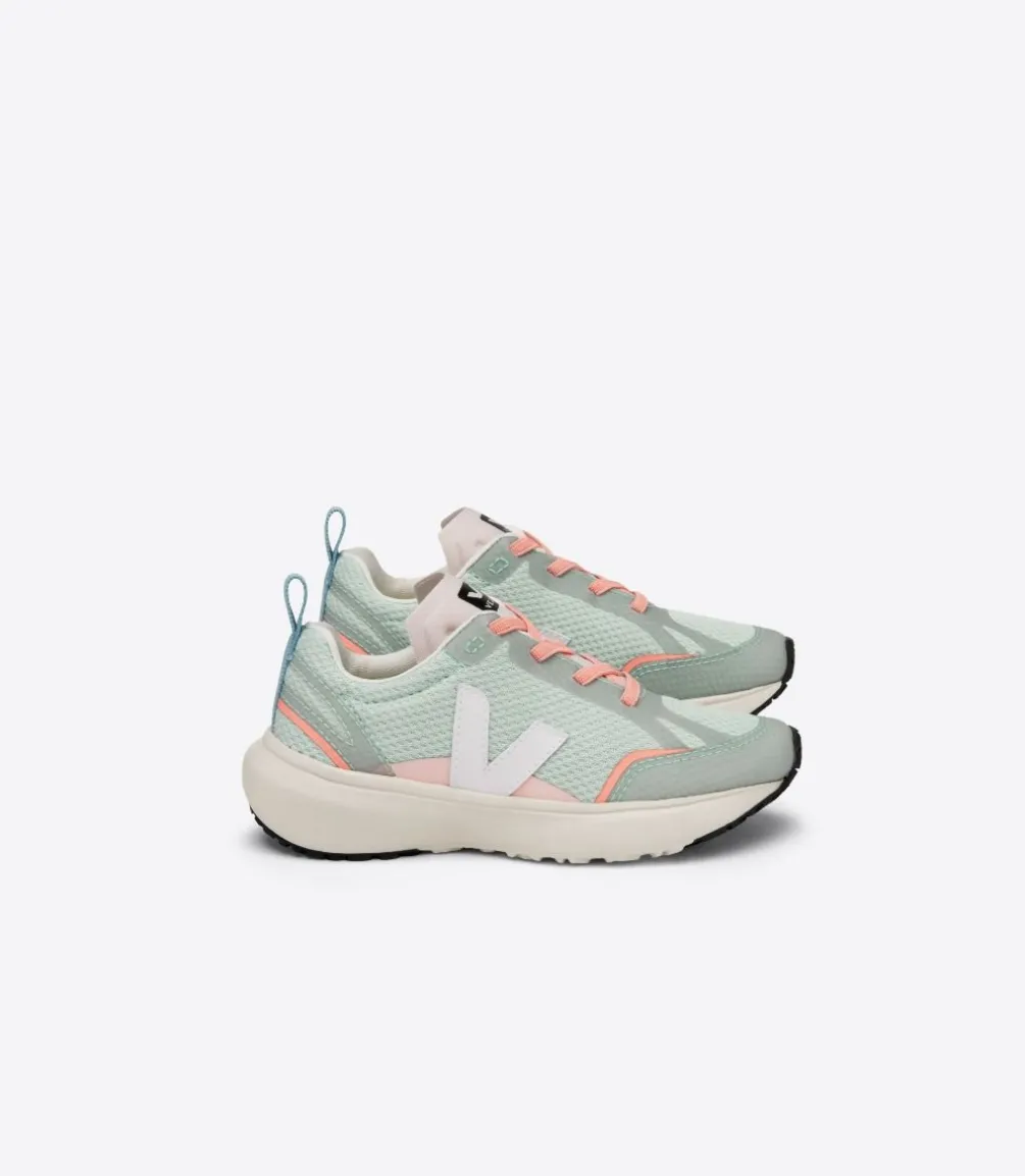 CANARY ELASTIC LACES ALVEOMESH MATCHA WHITE<VEJA Best
