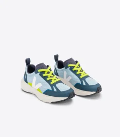 CANARY ELASTIC LACES ALVEOMESH STEEL WHITE<VEJA Best