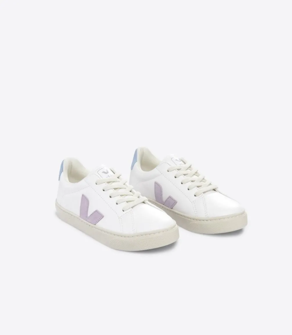 ESPLAR LACES LEATHER WHITE PARME STEEL<VEJA Flash Sale