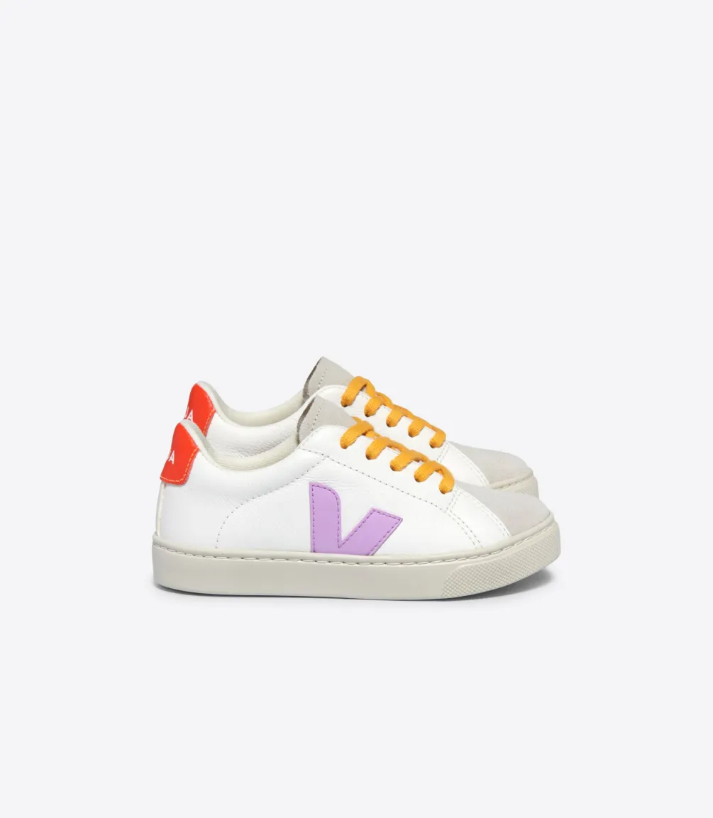 ESPLAR LACES LEATHER WHITE ORCHID ORANGE FLUO<VEJA Hot