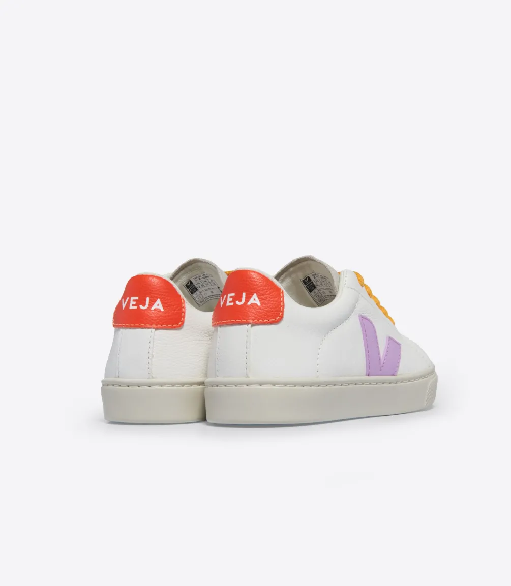 ESPLAR LACES LEATHER WHITE ORCHID ORANGE FLUO<VEJA Hot