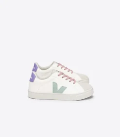 ESPLAR LACES LEATHER WHITE MATCHA LAVANDE<VEJA Shop
