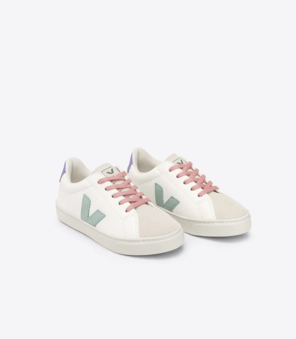 ESPLAR LACES LEATHER WHITE MATCHA LAVANDE<VEJA Shop