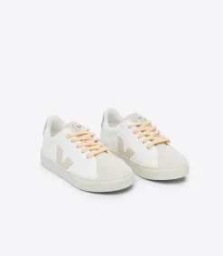 ESPLAR LACES LEATHER WHITE SABLE STEEL<VEJA Sale