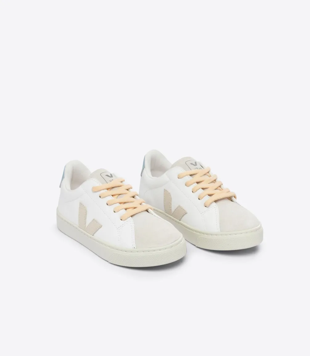 ESPLAR LACES LEATHER WHITE SABLE STEEL<VEJA Sale