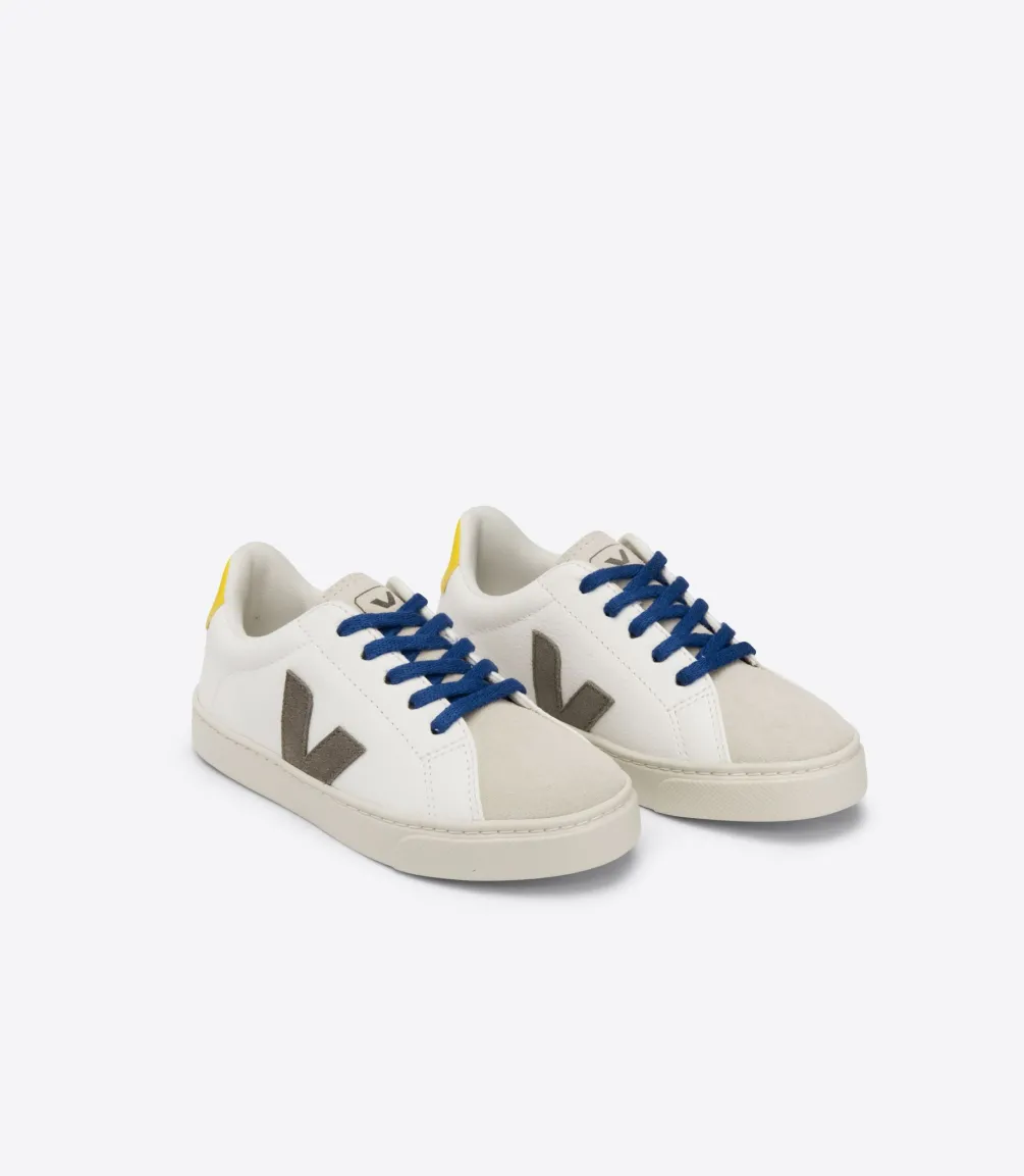 ESPLAR LACES LEATHER WHITE MOONROCK TONIC<VEJA New