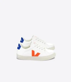ESPLAR LACES LEATHER WHITE ORANGE FLUO<VEJA Best