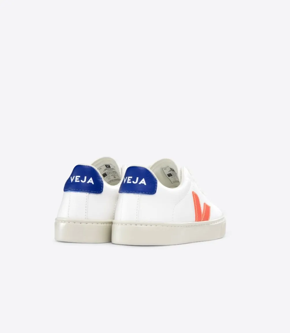 ESPLAR LACES LEATHER WHITE ORANGE FLUO<VEJA Best