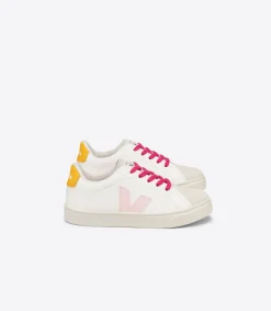 ESPLAR LACES LEATHER WHITE PETALE OURO<VEJA Fashion