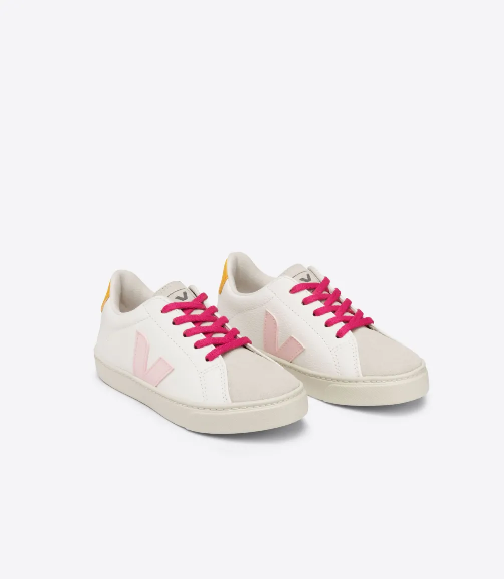 ESPLAR LACES LEATHER WHITE PETALE OURO<VEJA Fashion