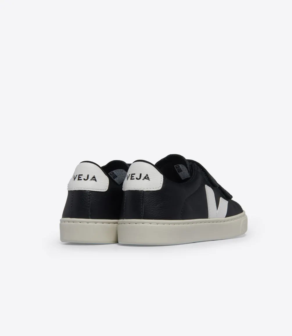 ESPLAR LEATHER BLACK WHITE<VEJA Cheap