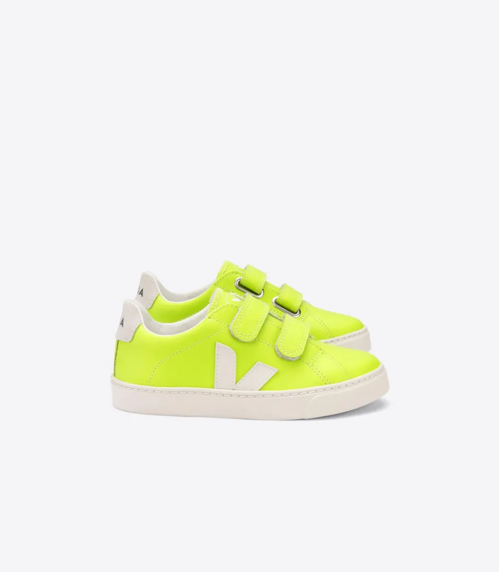 ESPLAR LEATHER JAUNE FLUO PIERRE<VEJA Hot