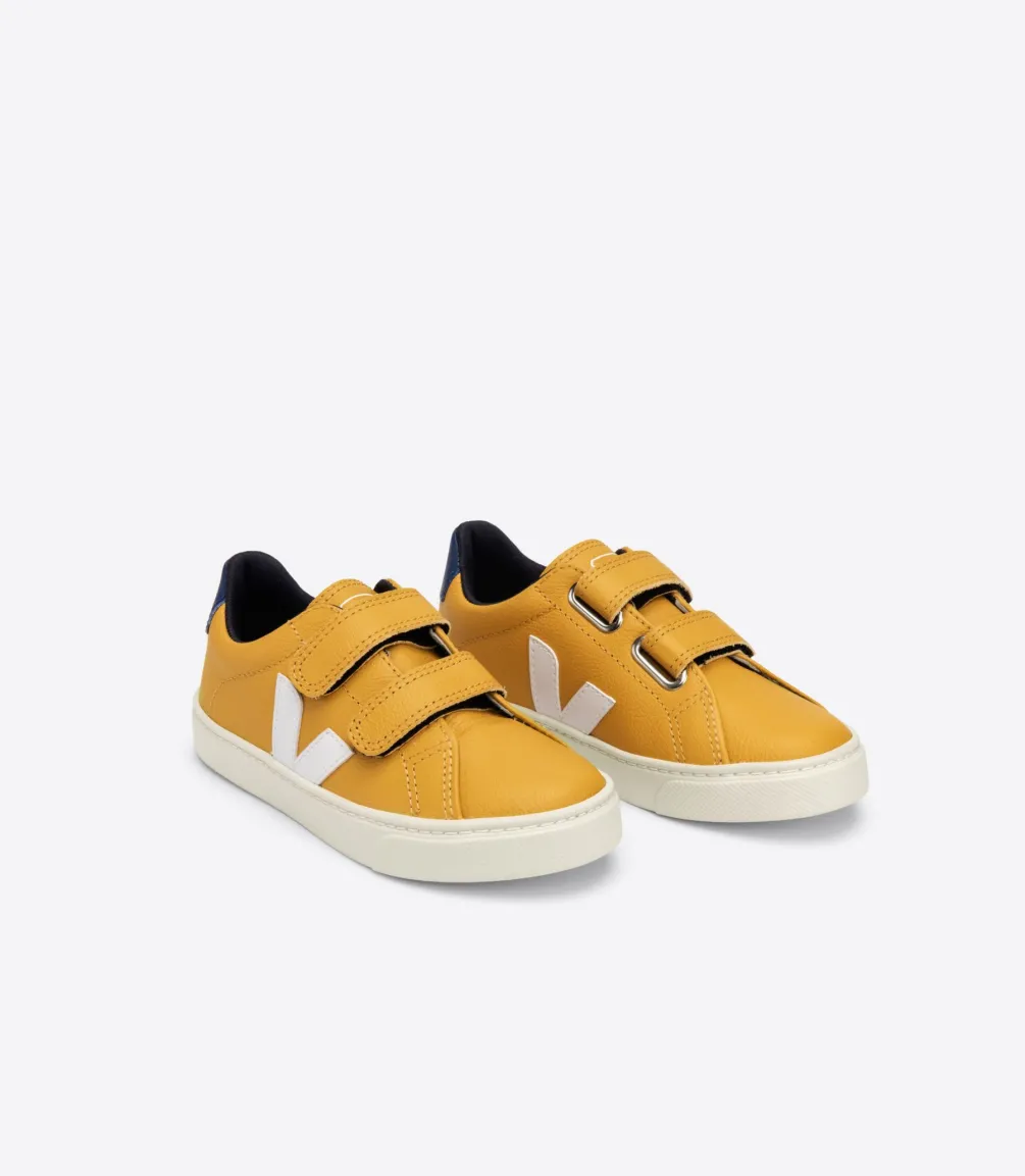 ESPLAR LEATHER MOUTARDE WHITE COBALT<VEJA Best Sale