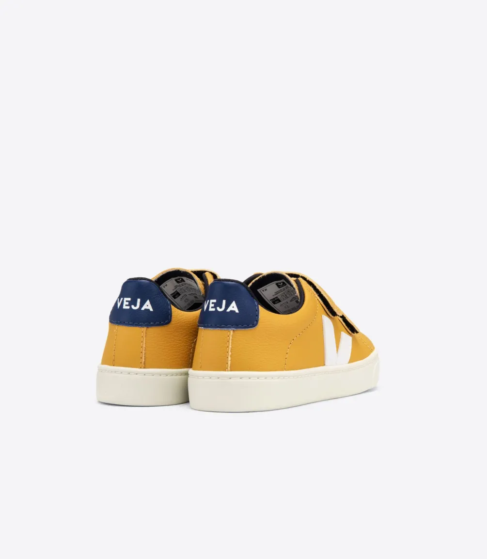 ESPLAR LEATHER MOUTARDE WHITE COBALT<VEJA Best Sale