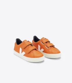 ESPLAR LEATHER PUMPKIN WHITE<VEJA New