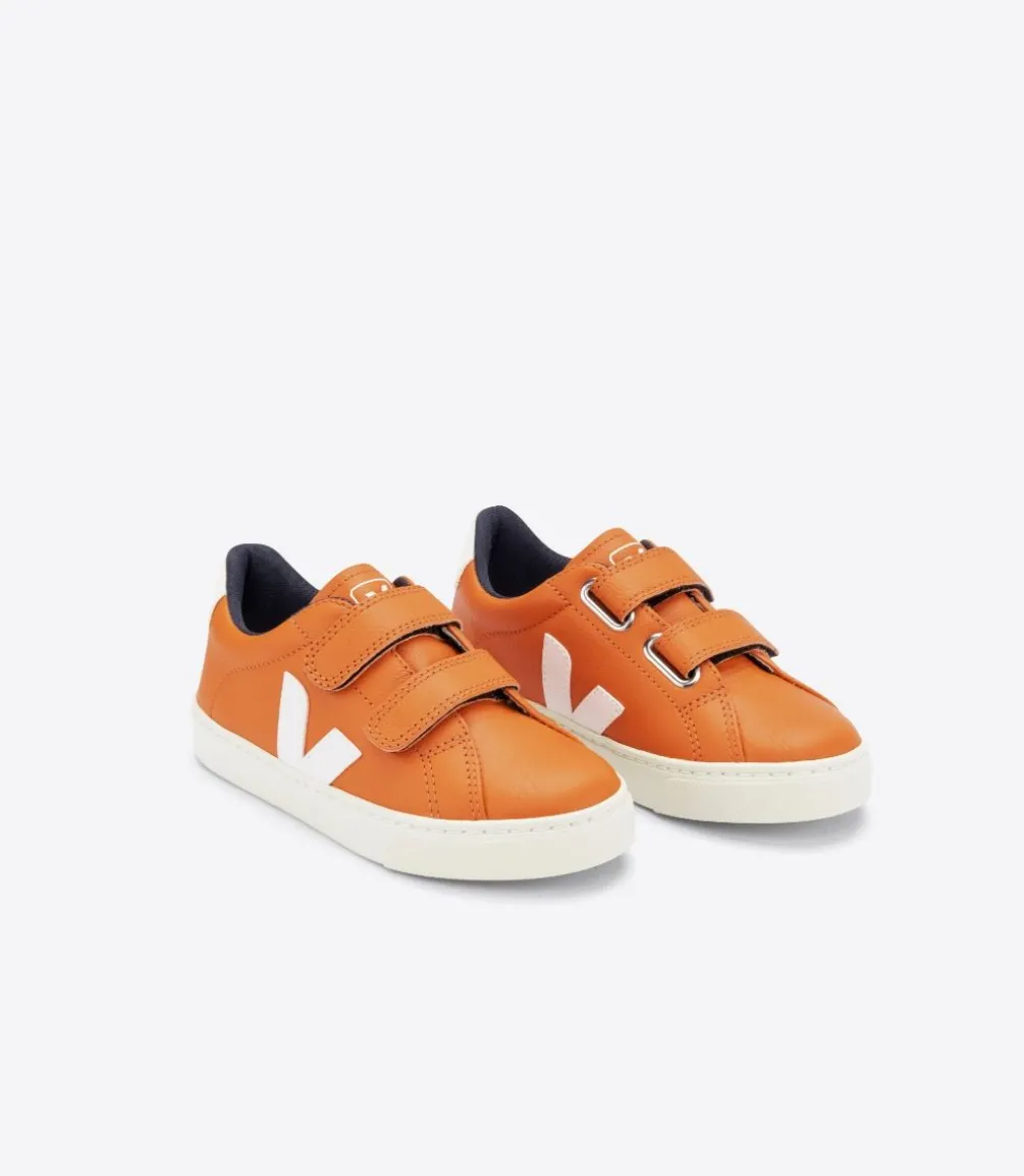 ESPLAR LEATHER PUMPKIN WHITE<VEJA New