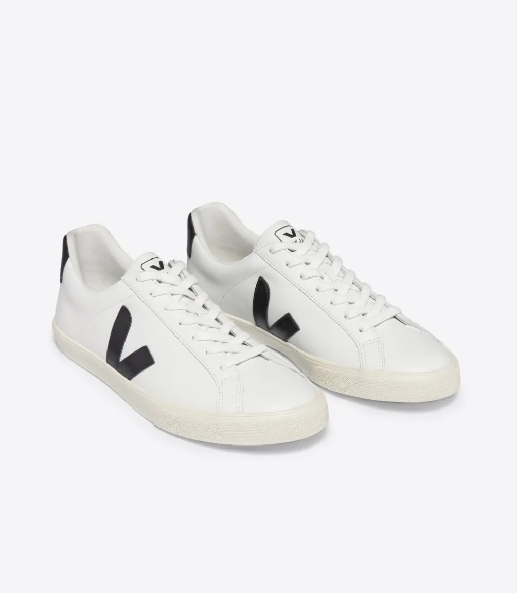 ESPLAR LEATHER WHITE BLACK<VEJA Hot