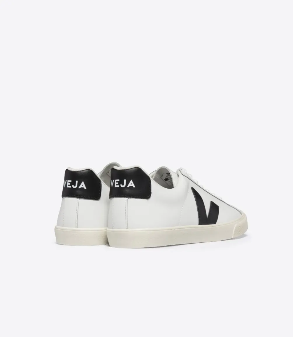 ESPLAR LEATHER WHITE BLACK<VEJA Hot
