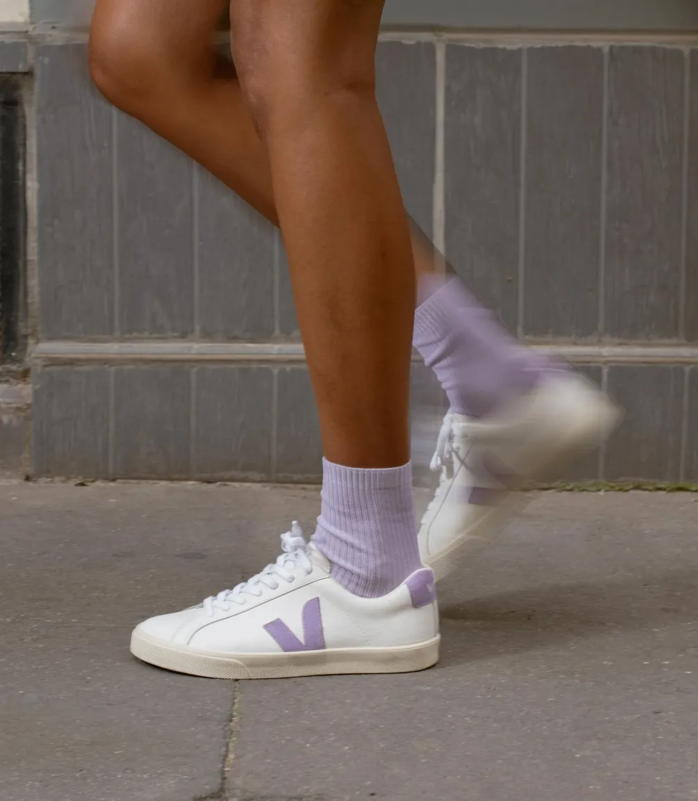 ESPLAR LEATHER WHITE LAVANDE<VEJA Outlet