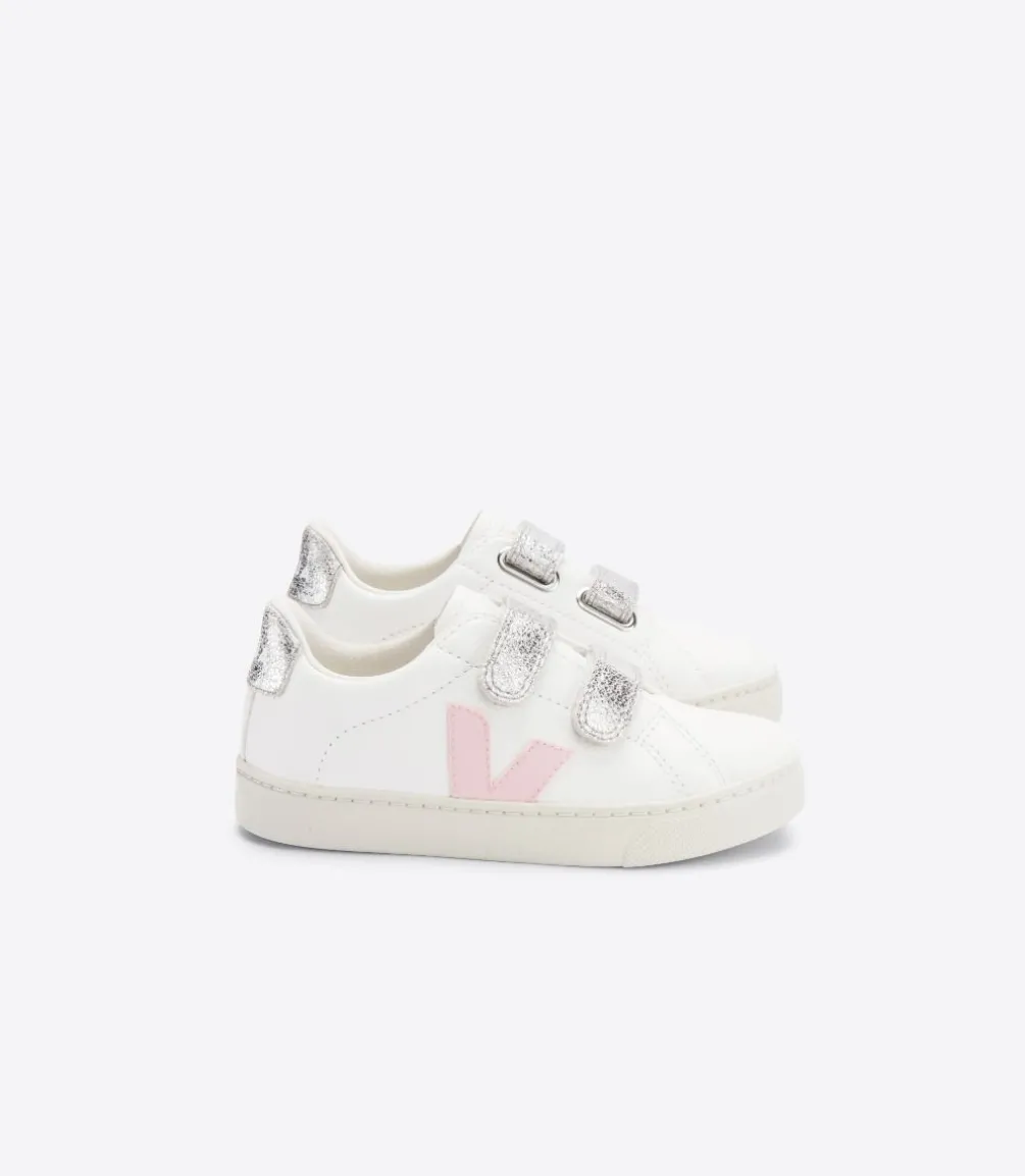 ESPLAR LEATHER WHITE PETALE SILVER<VEJA Sale