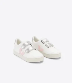 ESPLAR LEATHER WHITE PETALE SILVER<VEJA Sale