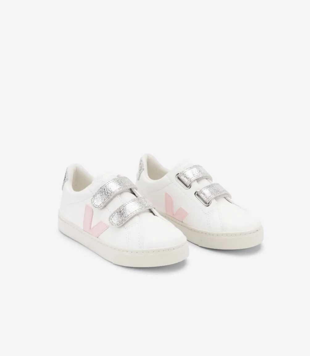 ESPLAR LEATHER WHITE PETALE SILVER<VEJA Sale