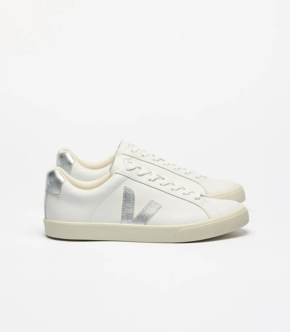 ESPLAR LEATHER WHITE SILVER<VEJA Fashion