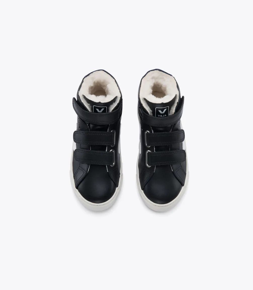 ESPLAR MID FURED LEATHER BLACK COBALT<VEJA Best Sale