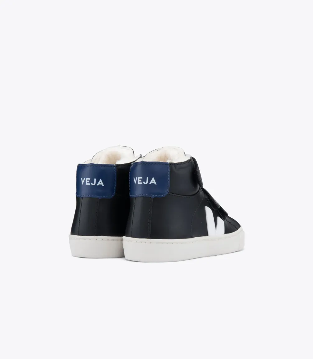 ESPLAR MID FURED LEATHER BLACK COBALT<VEJA Best Sale