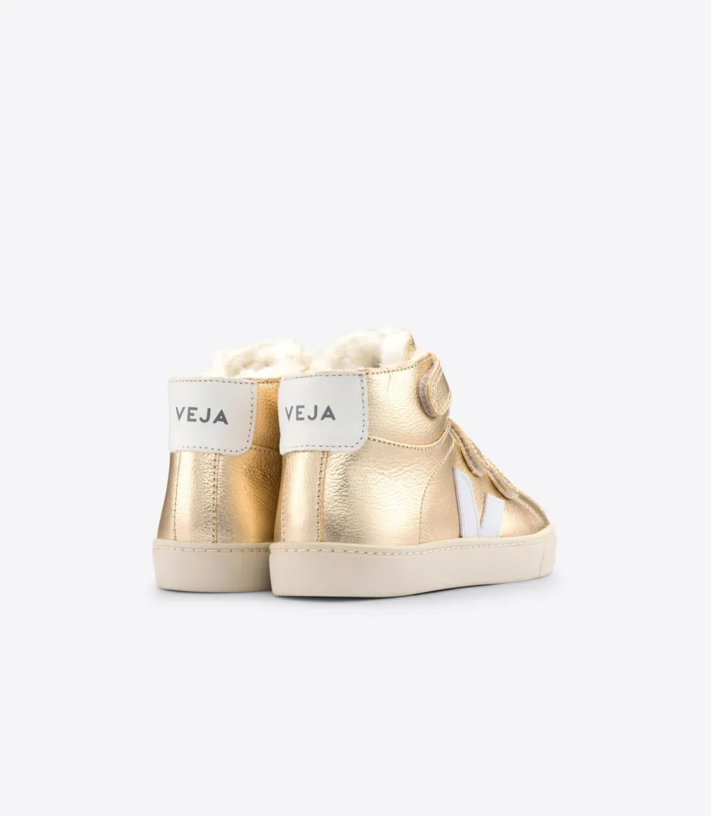 ESPLAR MID FURED LEATHER PLATINE WHITE<VEJA Shop