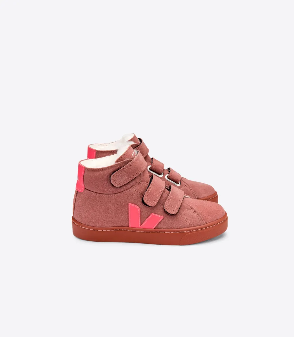 ESPLAR MID FURED SUEDE DIRED PETAL ROSE FLUO<VEJA Fashion