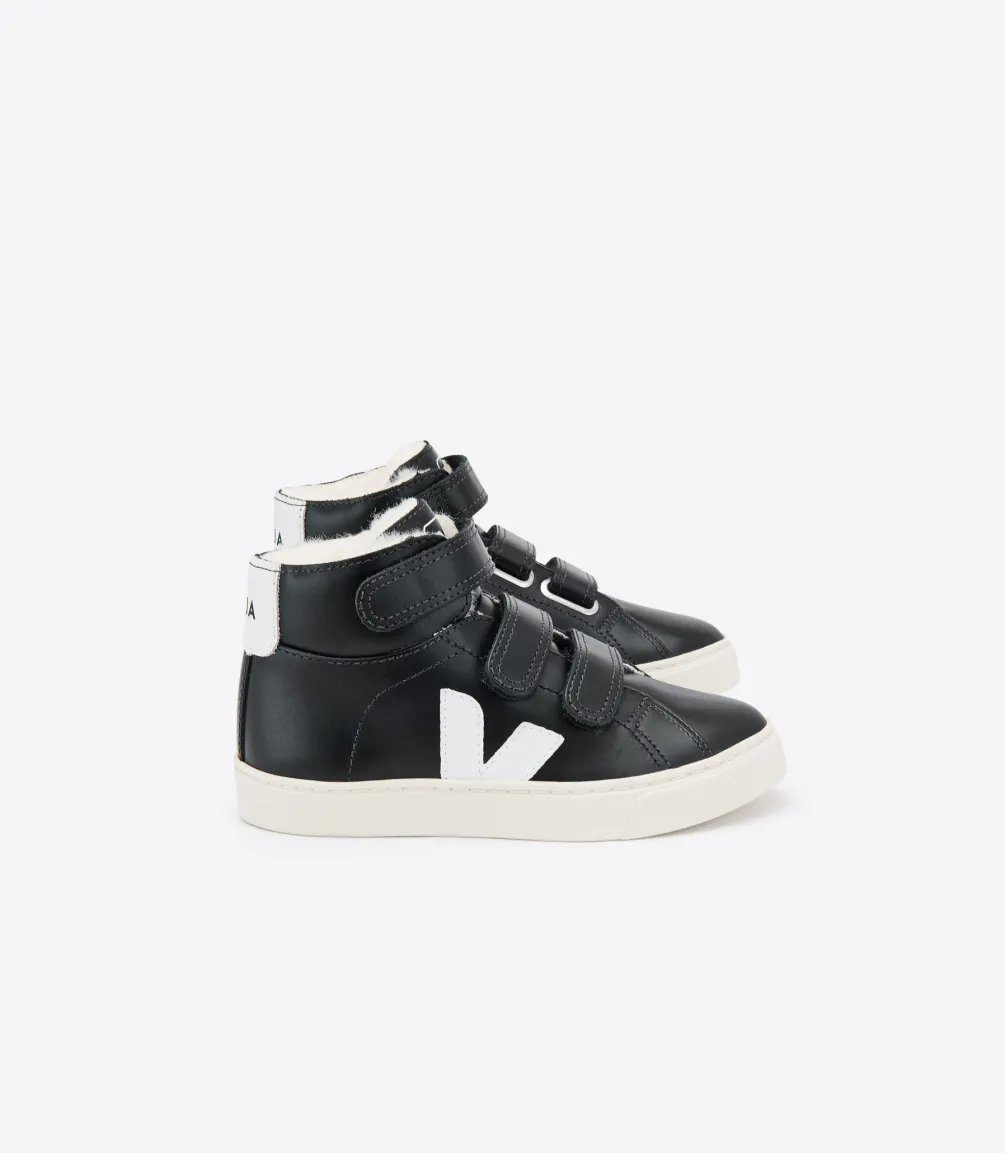 ESPLAR MID LEATHER FURED BLACK<VEJA Hot