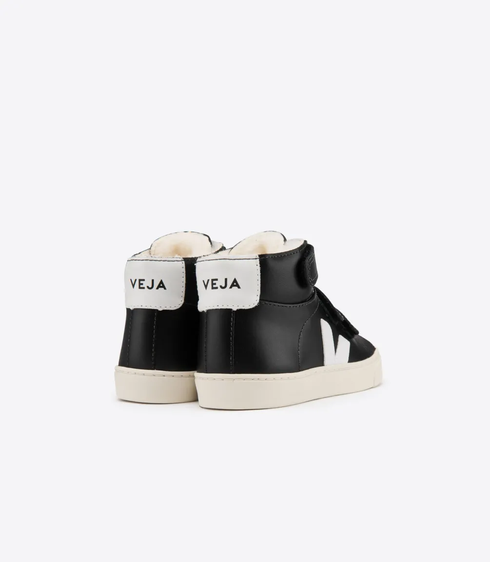 ESPLAR MID LEATHER FURED BLACK<VEJA Hot