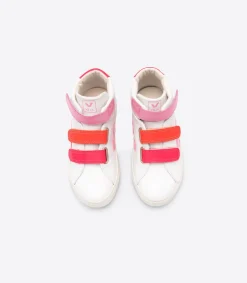 ESPLAR MID LEATHER WHITE MULTICO PINK<VEJA Outlet