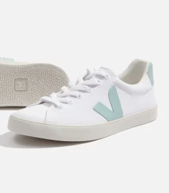 ESPLAR SE CANVAS WHITE MATCHA<VEJA Fashion