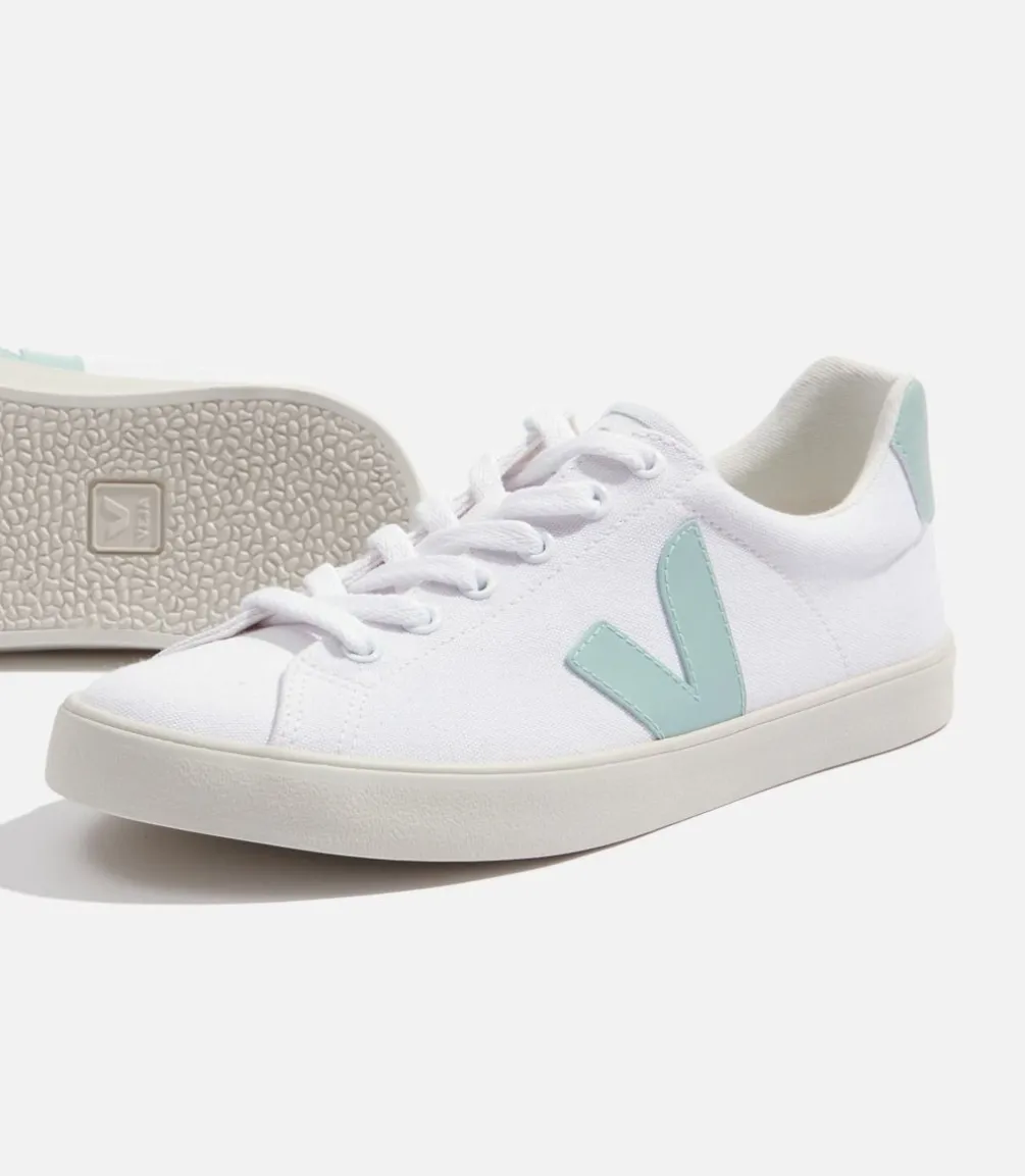 ESPLAR SE CANVAS WHITE MATCHA<VEJA Fashion