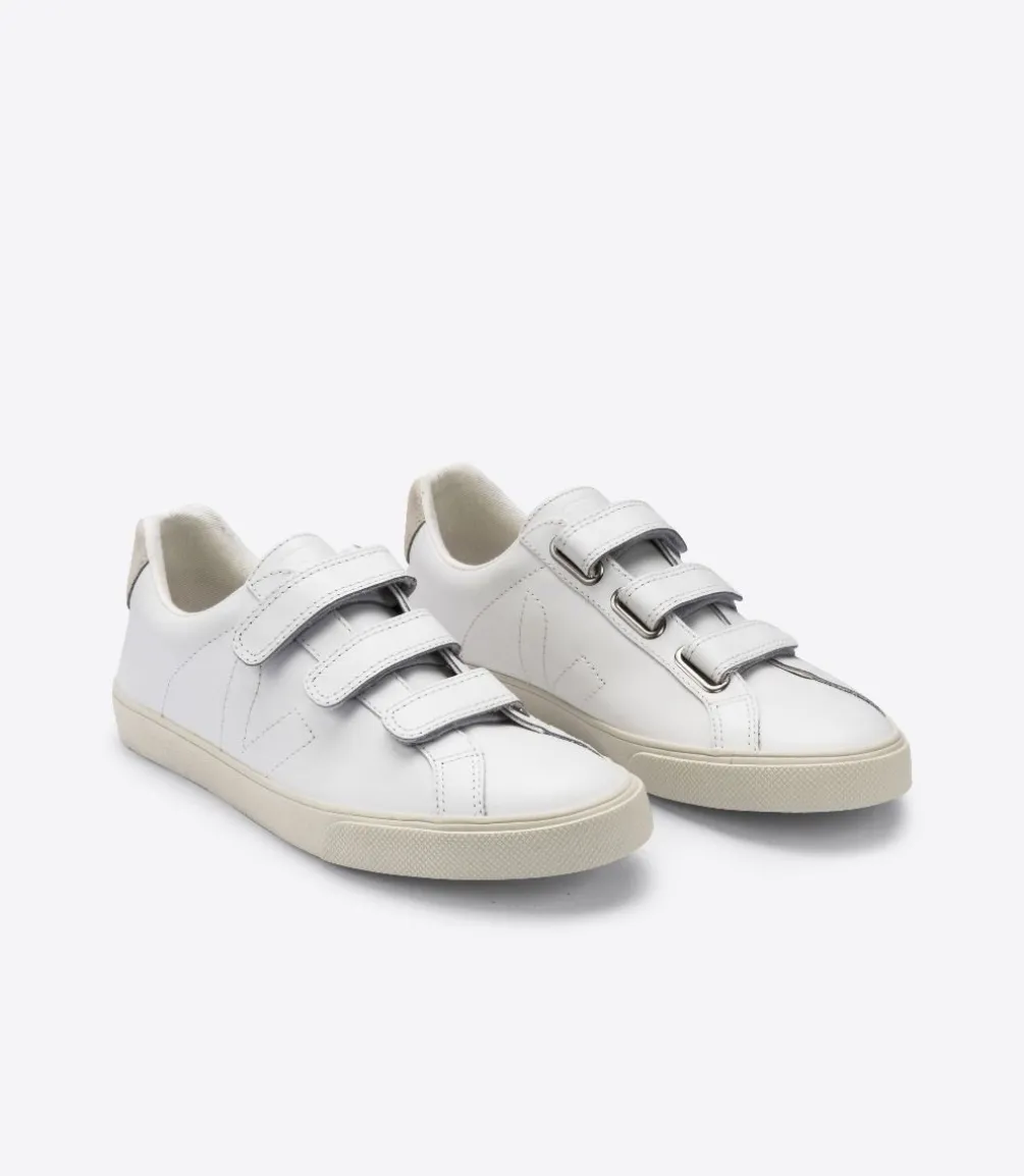 3-LOCK LEATHER WHITE<VEJA Sale