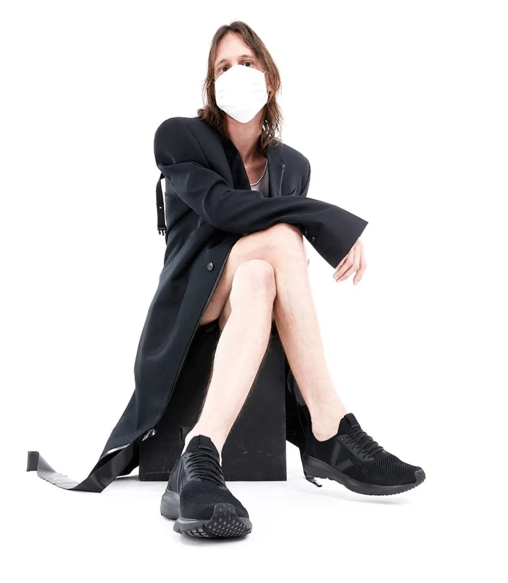 RUNNER STYLE 2 V-KNIT X RICK OWENS FULL BLACK<VEJA Flash Sale