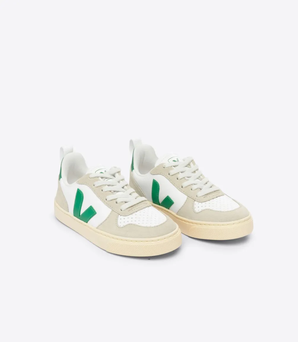 V-10 LACES LEATHER WHITE EMERAUDE ALMOND<VEJA Best Sale