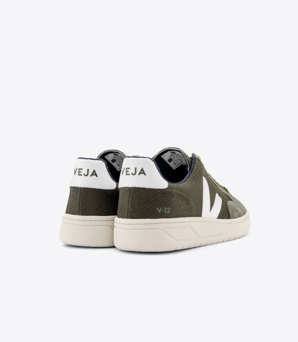 V-12 B-MESH OLIVE WHITE<VEJA Online