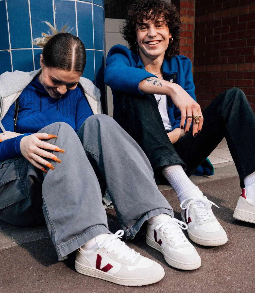 V-10 B-MESH WHITE NATURAL MARSALA<VEJA Discount